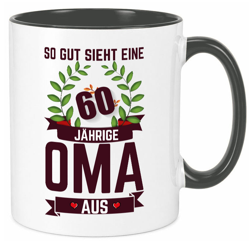 60. Geburtstag | 60 Jährige Oma Großmutter Geschenk Familie Geschenkidee Tasse