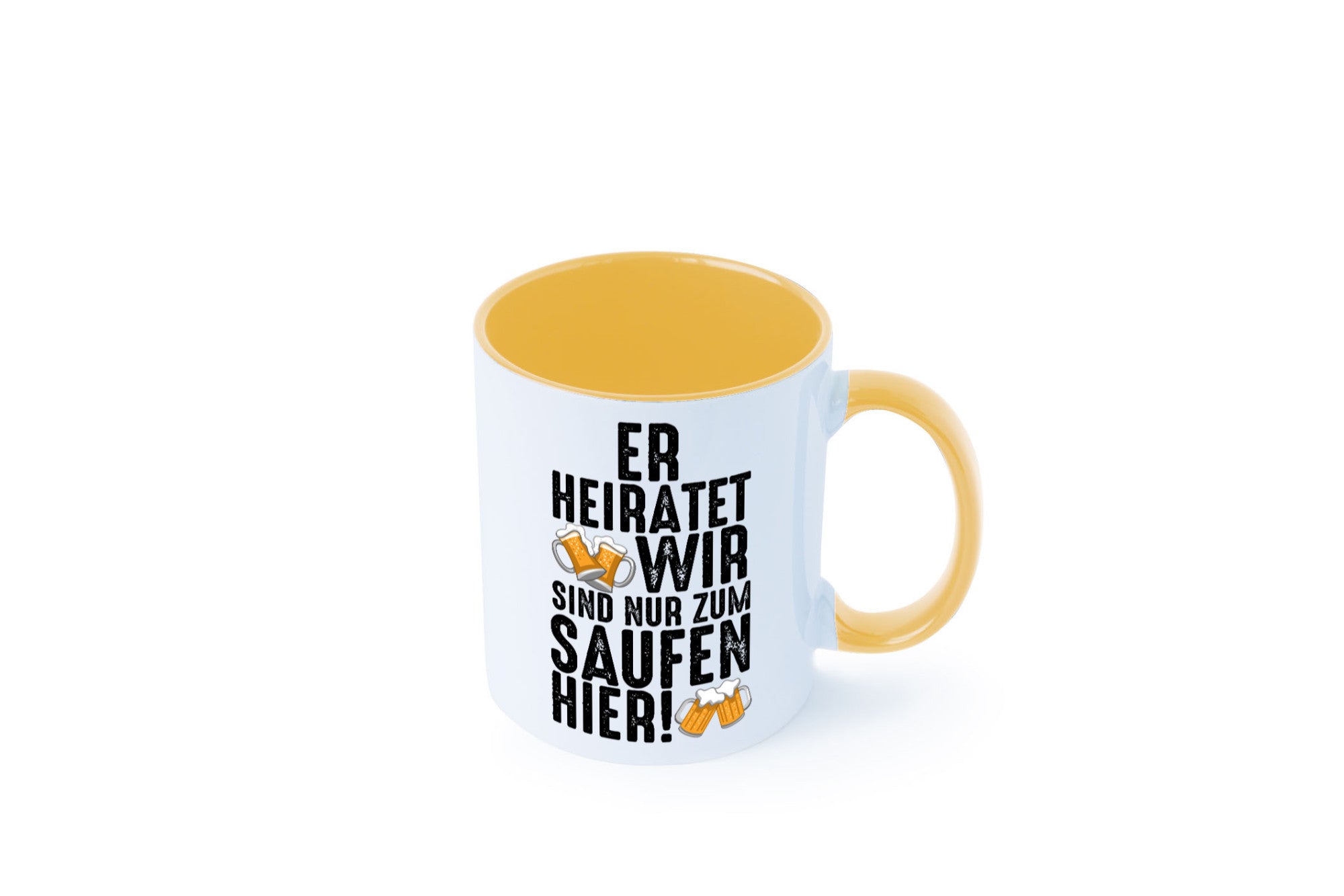 JGA | Er heiratet Junggesellenabschied Polterabend v2 lustiger Spruch Geschenk