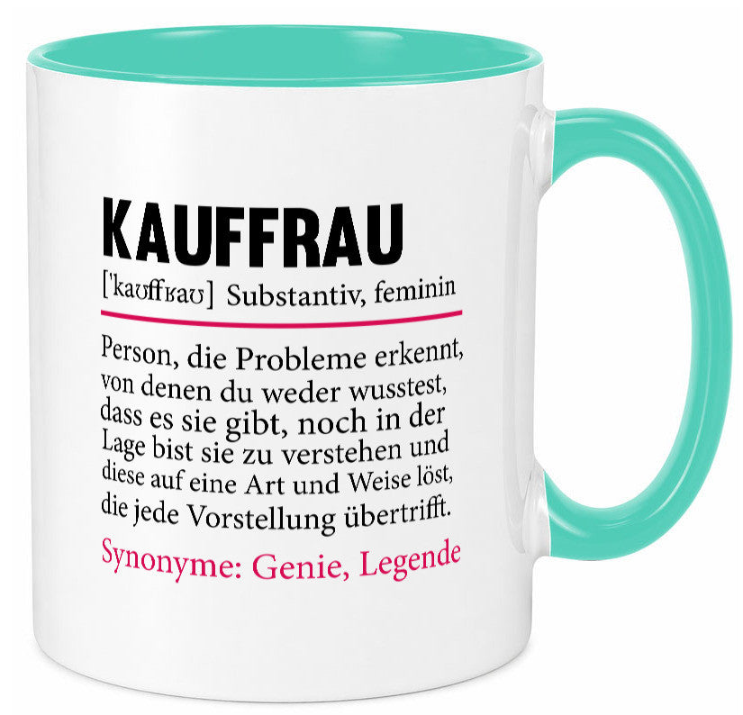 Kauffrau | Humor Spruch Definition Kauffrauen Geschenkidee Tasse