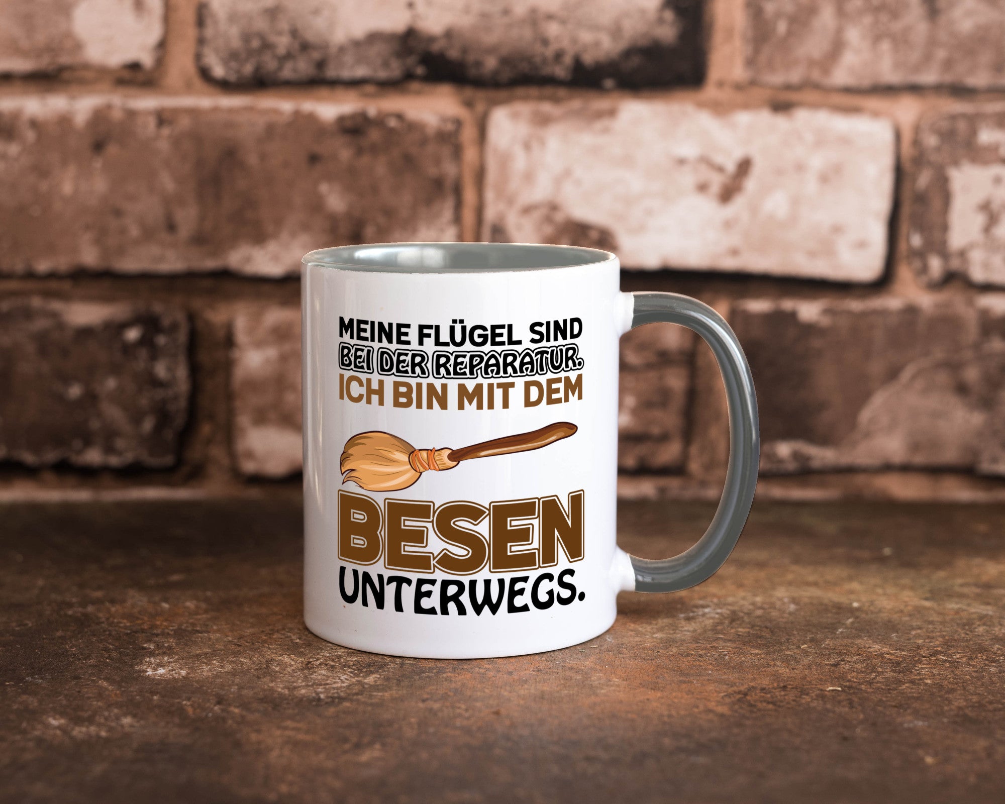 Flügel Reperatur lustig Humor Geschenkidee Geschenk Tasse