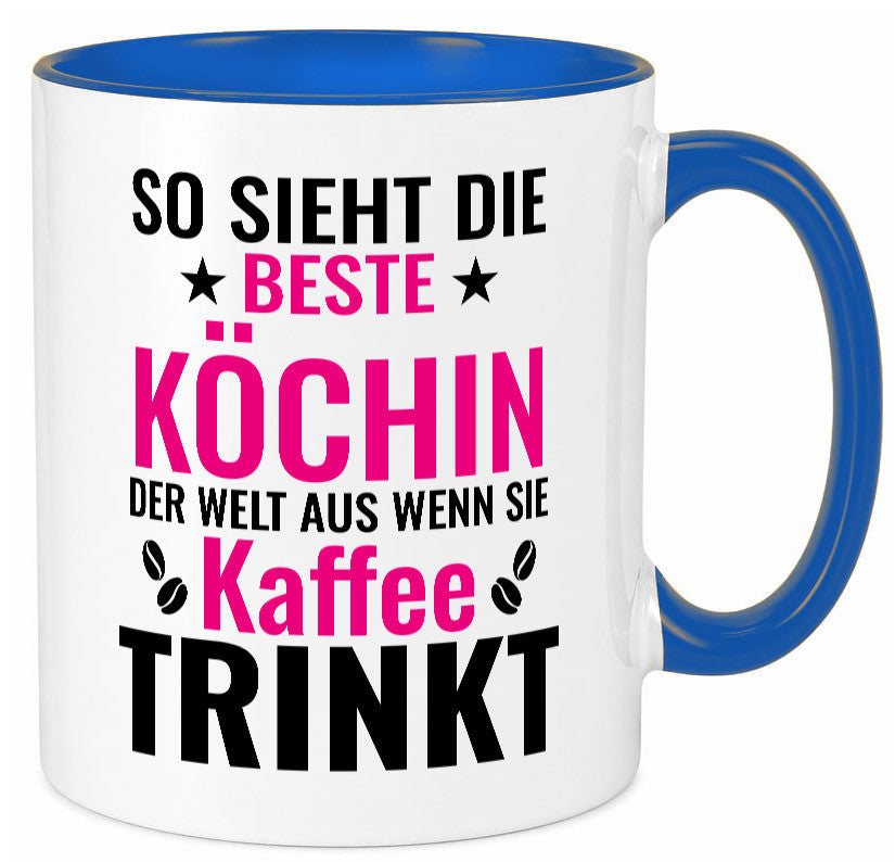 Kaffee trinkt: Köchin | Chefköchin Chefkoch Humor Arbeit Kollegen Büro Tasse