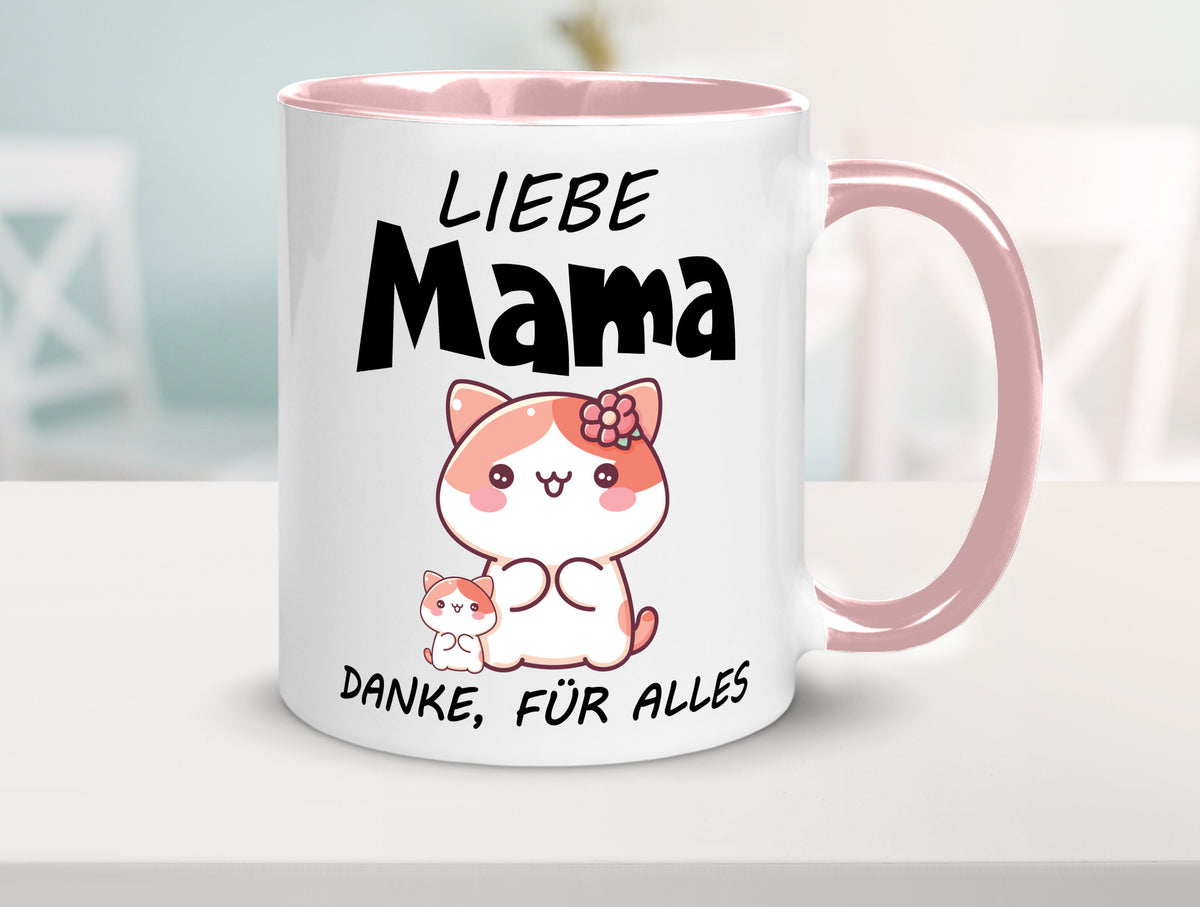 Liebe Mama Danke, für alles | Muttertag Beste Geschenk Familie Geschenkidee Tasse