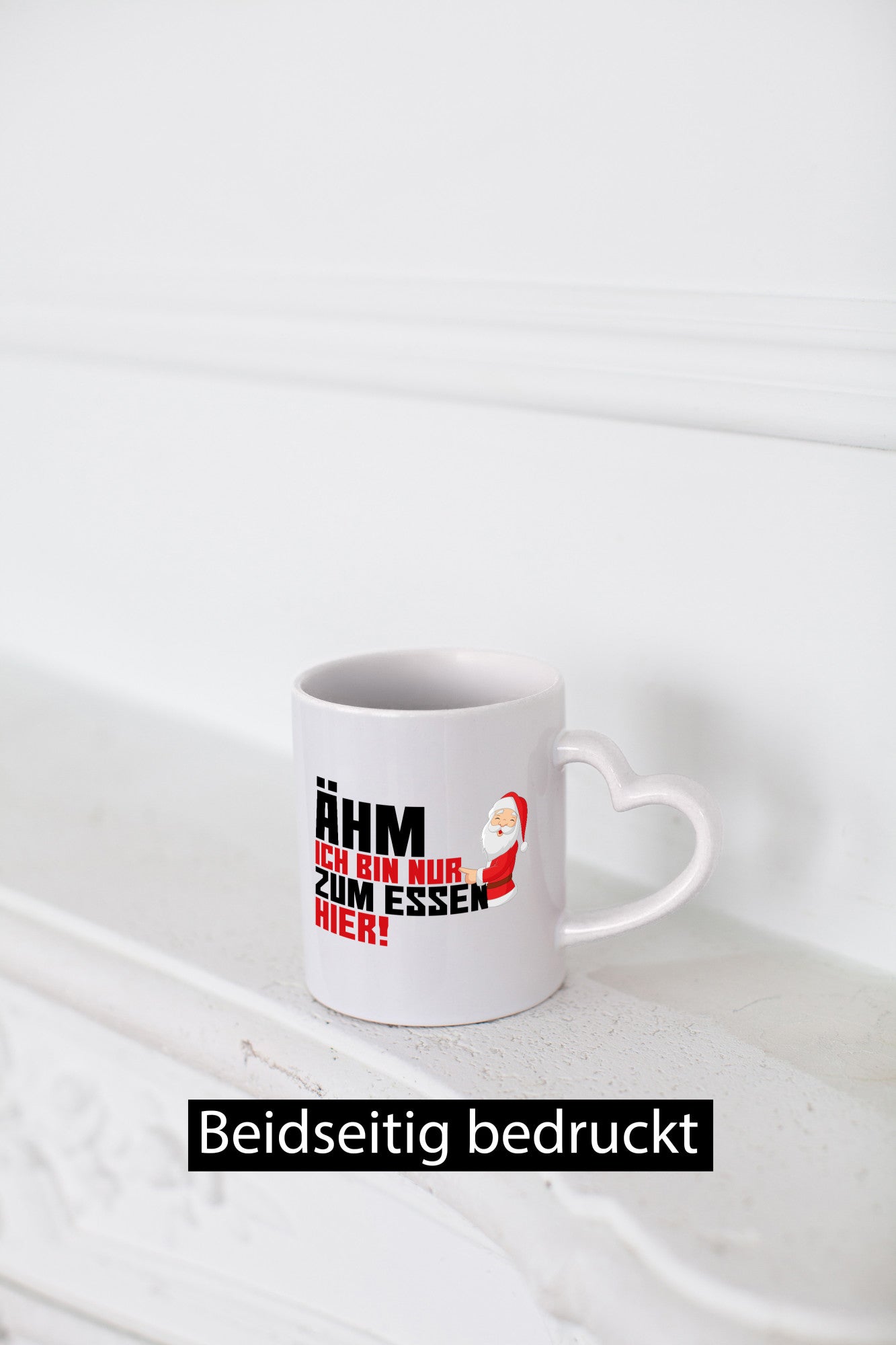 Bin nur zum Essen hier | Weihnachtsmann Heiligabend Geschenkidee Humor Tasse