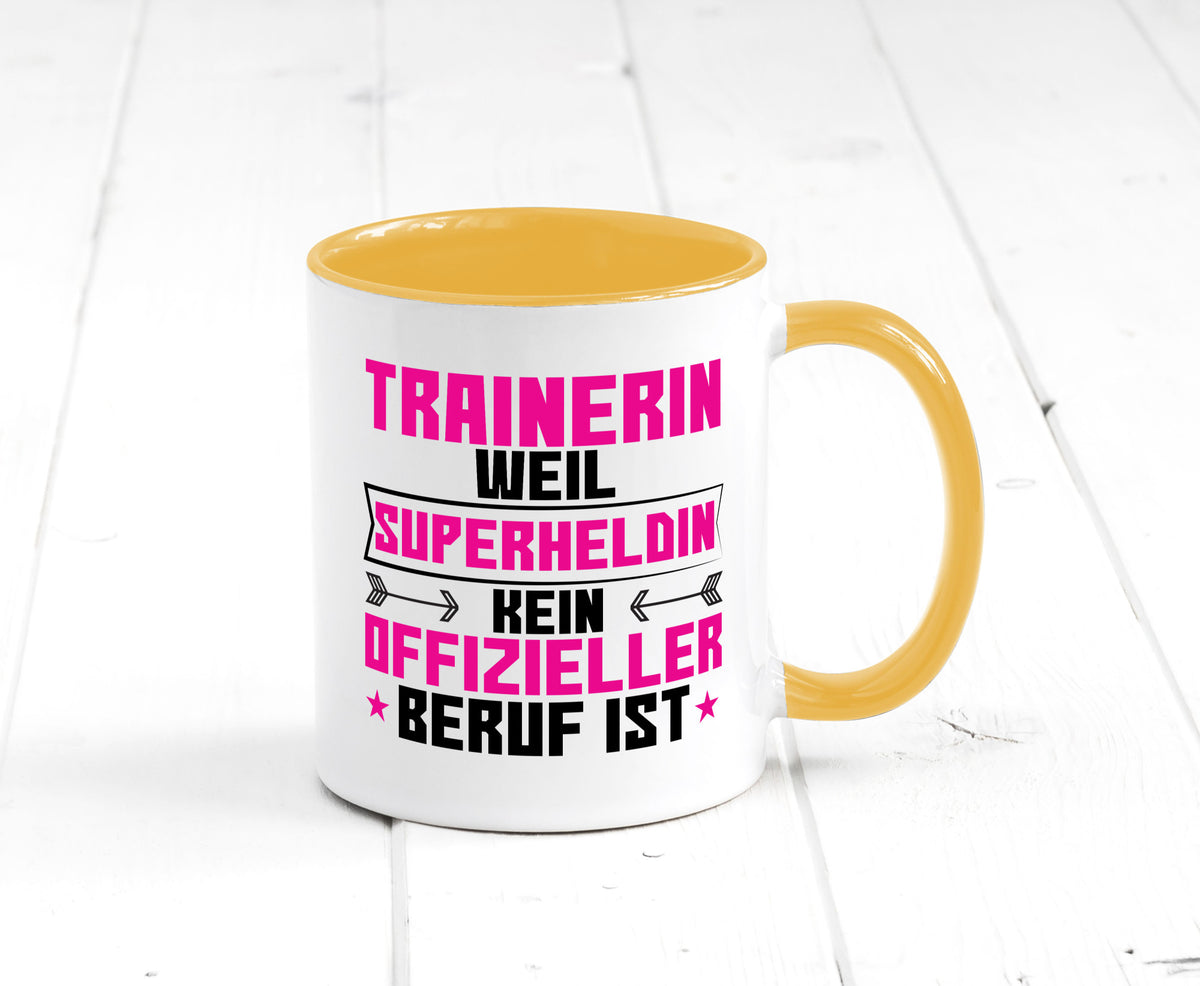 Superheldin Trainerin | Sportverein Humor Geschenkidee Tasse