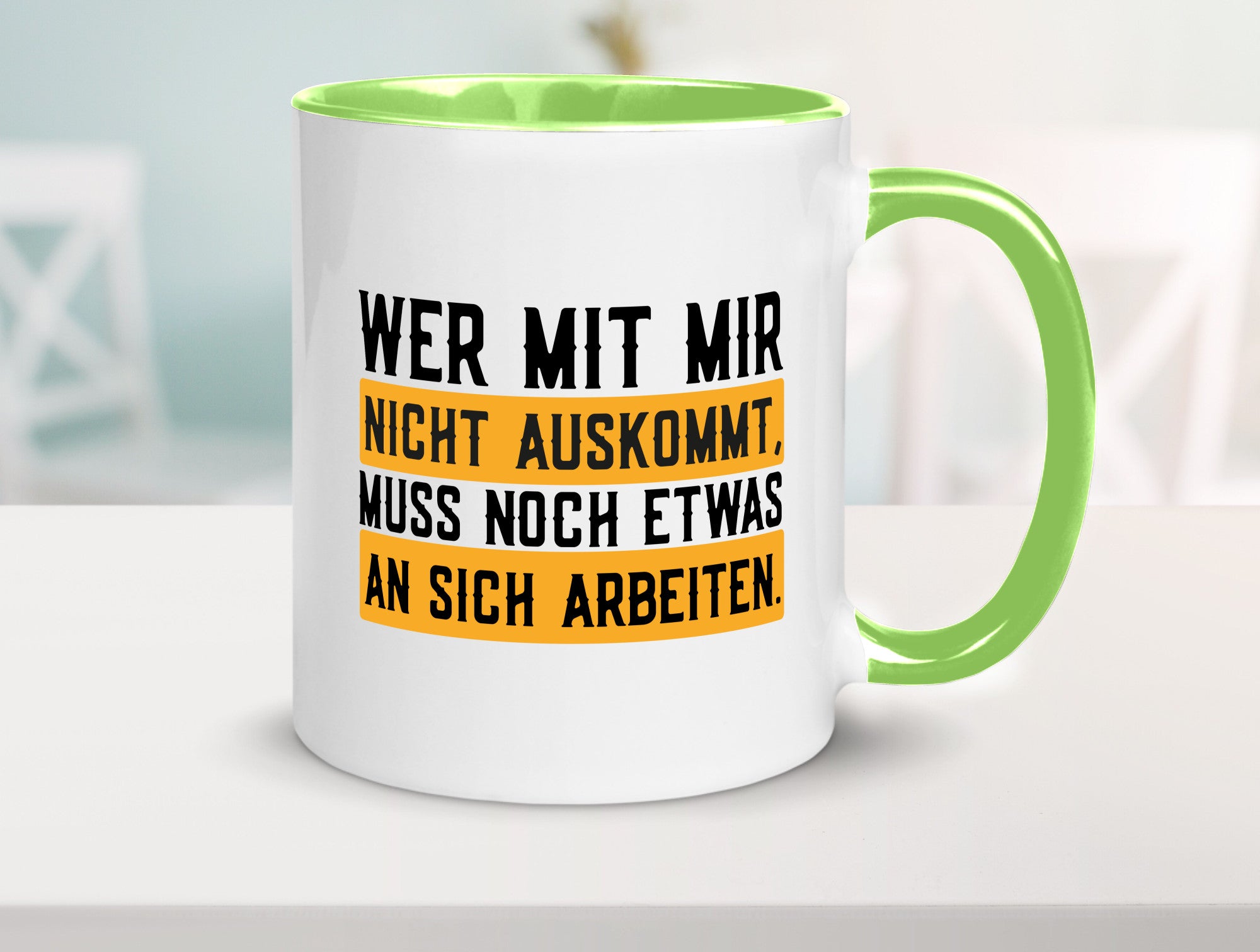 Wer mit mir nicht auskommt | Selbstbewusst lustiger Spruch Geschenk Humor