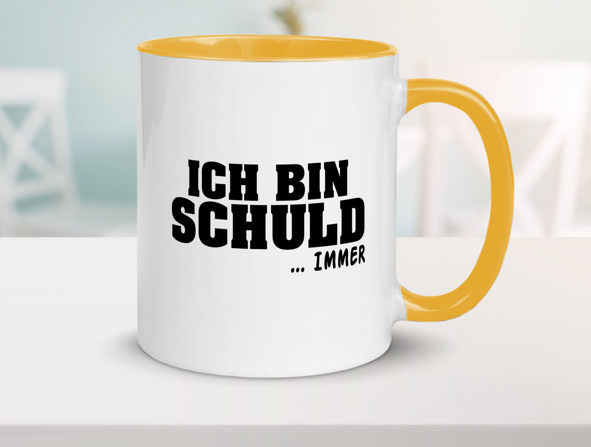 Ich bin Schuld | Schwarze Schaff lustig Humor Geschenkidee Geschenk Tasse