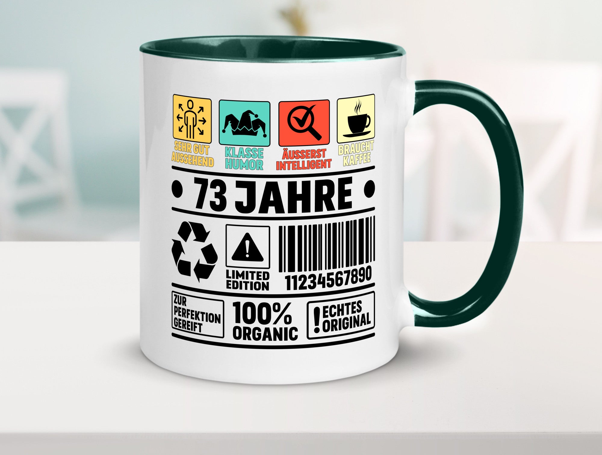 73. Geburtstag | 73 Jahre Humor Limited Edition Geschenkidee Tasse