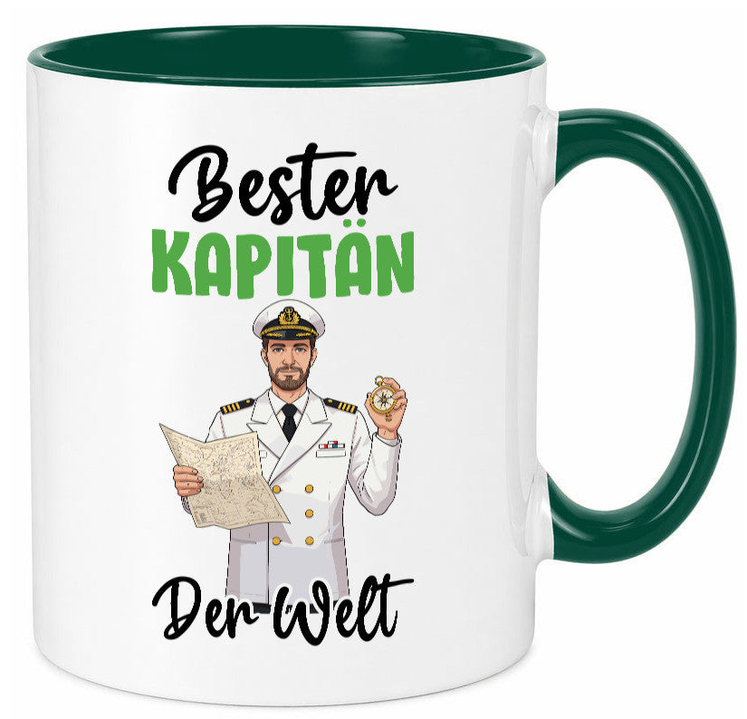 Bester Kapitän | Schiffskapitän Schiff v2 Geschenk Humor Geschenkidee lustiger Tasse