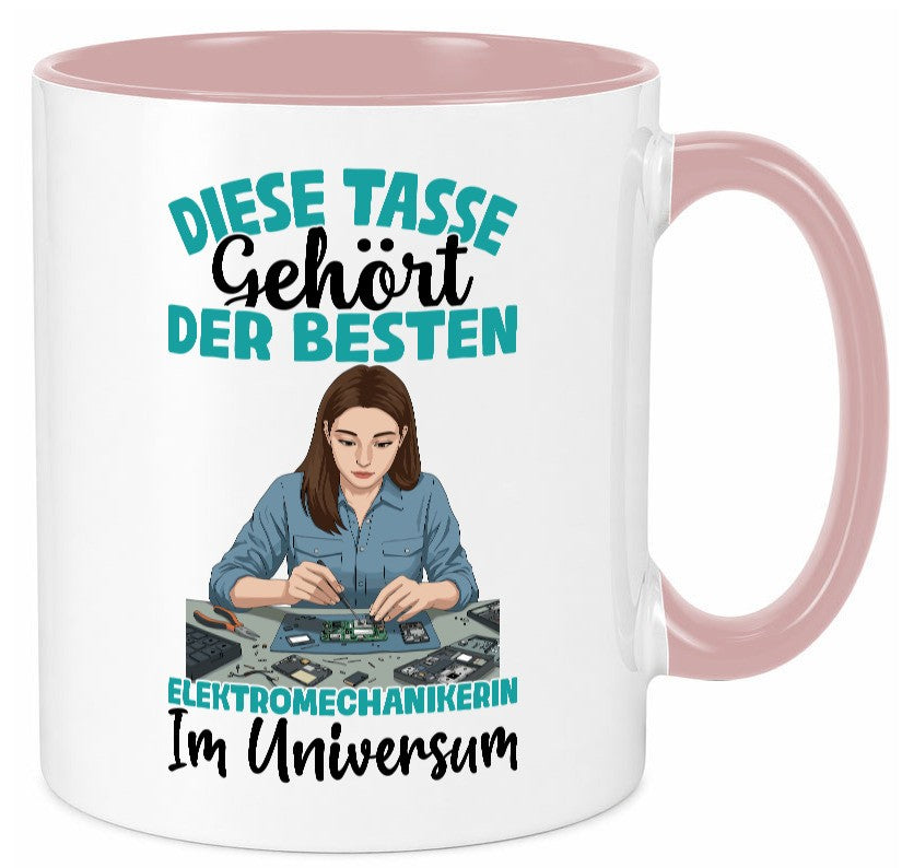 Im Universum: Elektromechanikerin | Mechanikerin lustig Humor Geschenkidee Tasse