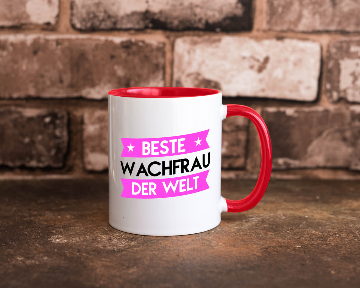 Beste Wachfrau | Wachpersonal Nachtwächter Humor Geschenkidee Tasse