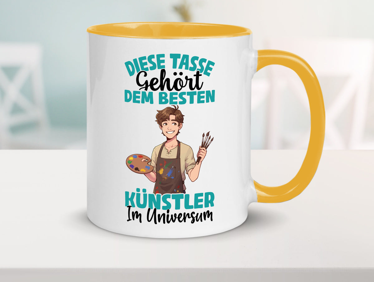 Im Universum: Künstler | Kunst Geschenkidee Humor Tasse