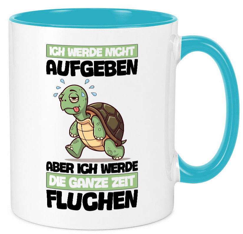 Ich geb nicht auf werde aber fluchen | Schildkröte Joggen v2 Humor Geschenkidee