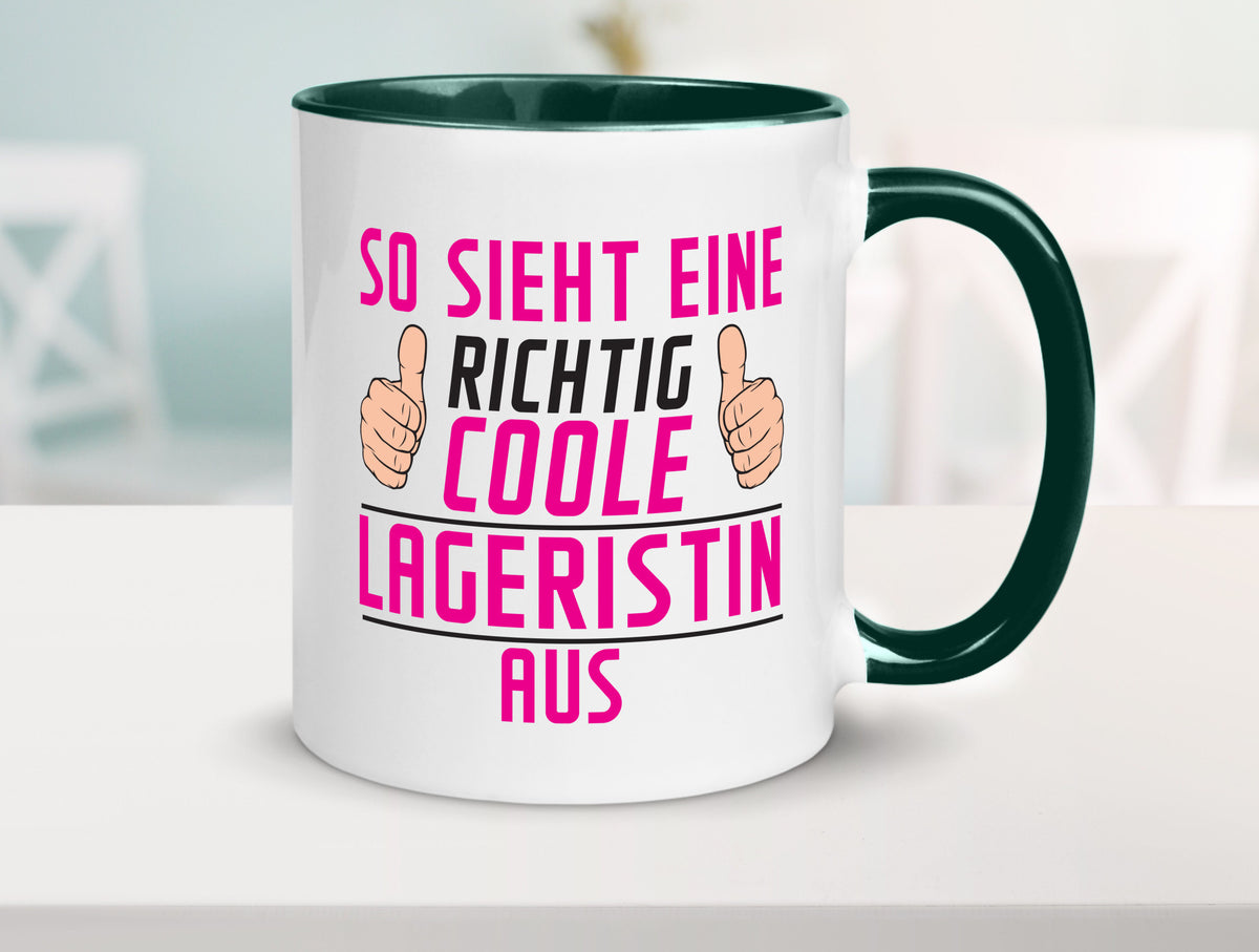 Richtig Coole Lageristin | Beruf Lager Arbeiterin Humor Arbeit Kollegen Büro Tasse