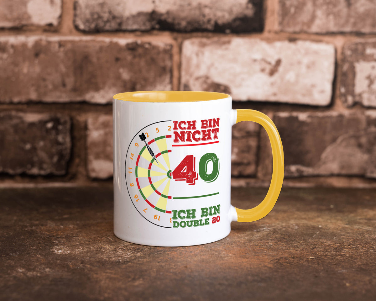 Ich bin nicht 40 double 80 | Dart spieler Geschenkidee Humor Tasse