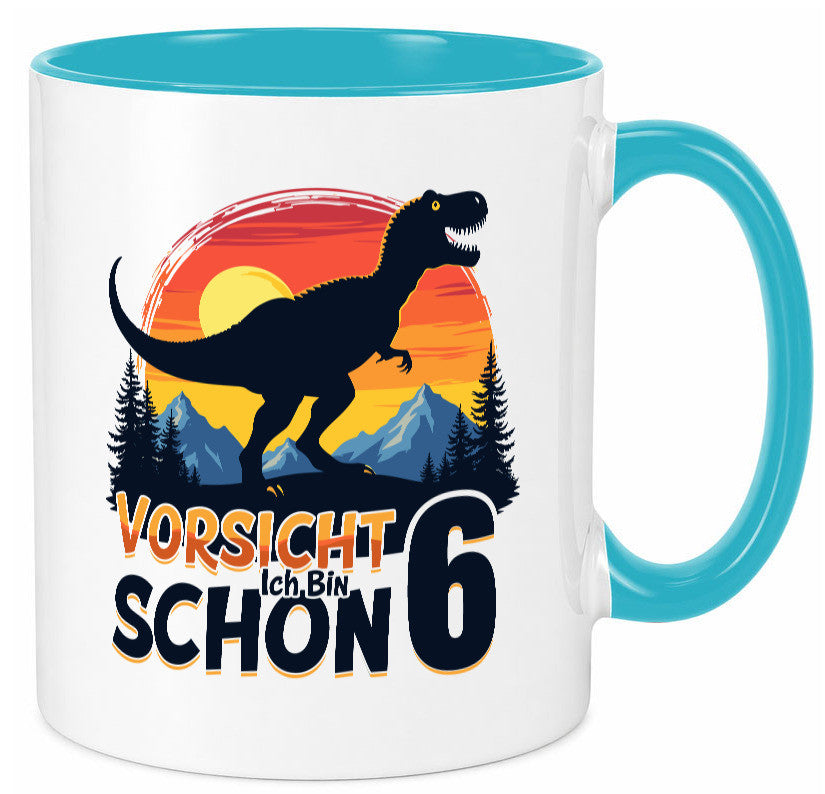 6. Geburtstag | 6 Jahre Dinosaurier Geschenkidee Humor Tasse