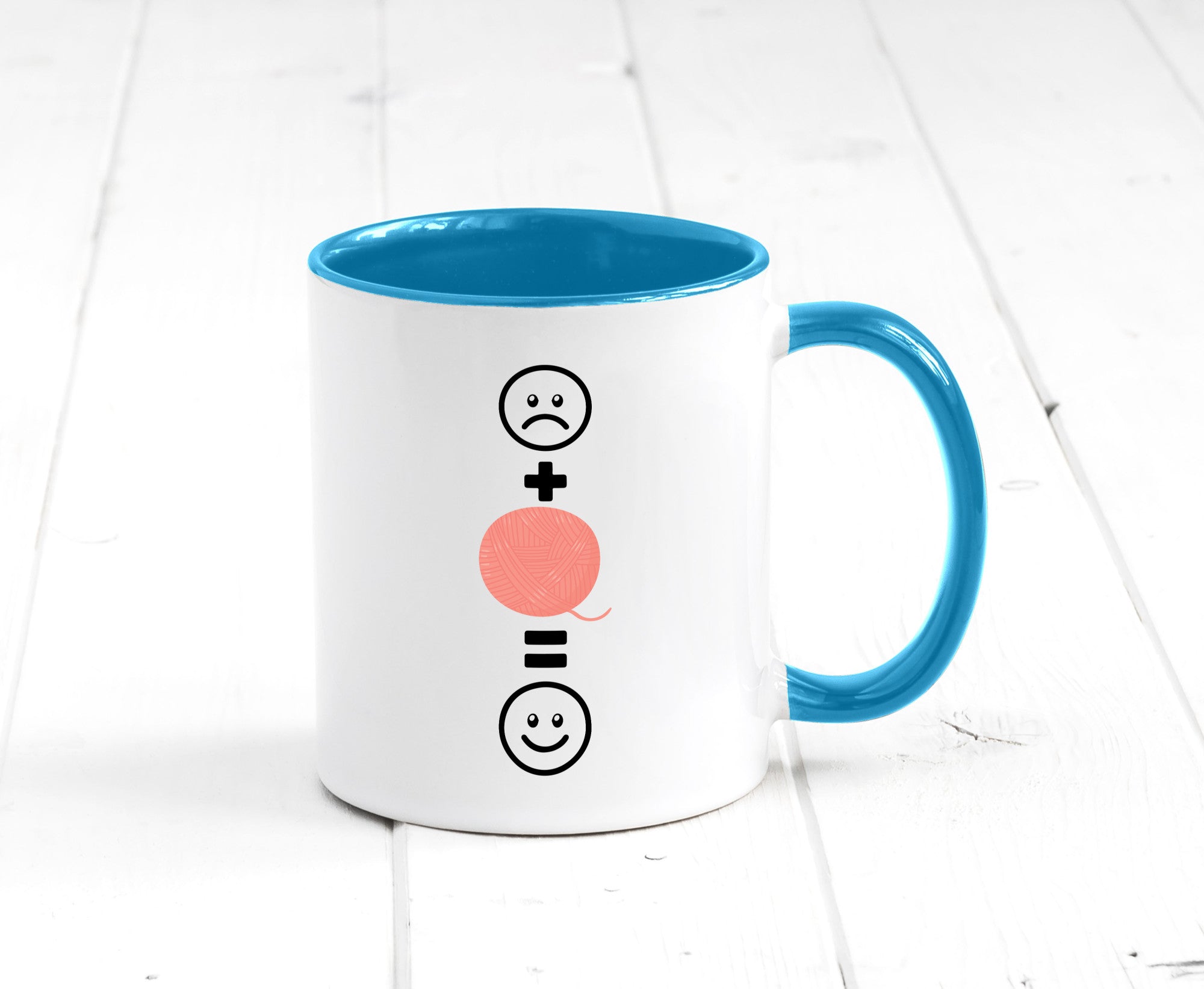 Wolle | Häkeln |Glücklich Geschenk Humor Geschenkidee lustiger Spruch Tasse