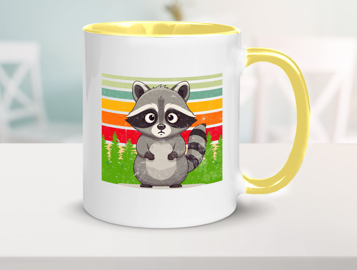 Waschbär | Vintage v2 lustiger Spruch Geschenk Humor Geschenkidee Tasse