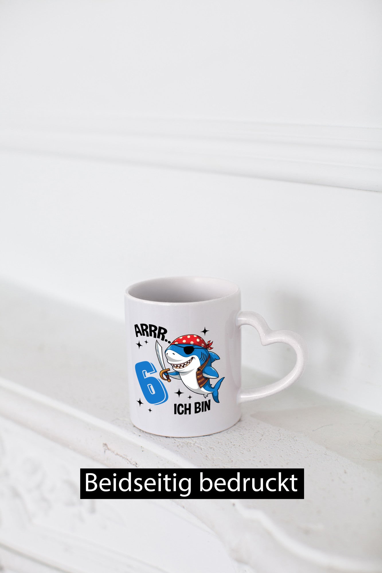 6. Geburtstag | 6 Jahre Arr Pirat Hai Piraten Geschenkidee Humor Tasse
