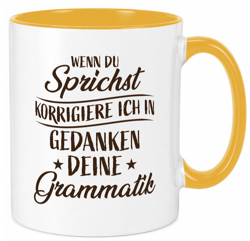 Grammatik korrigieren während du sprichst | Sterne lustig Humor Geschenkidee