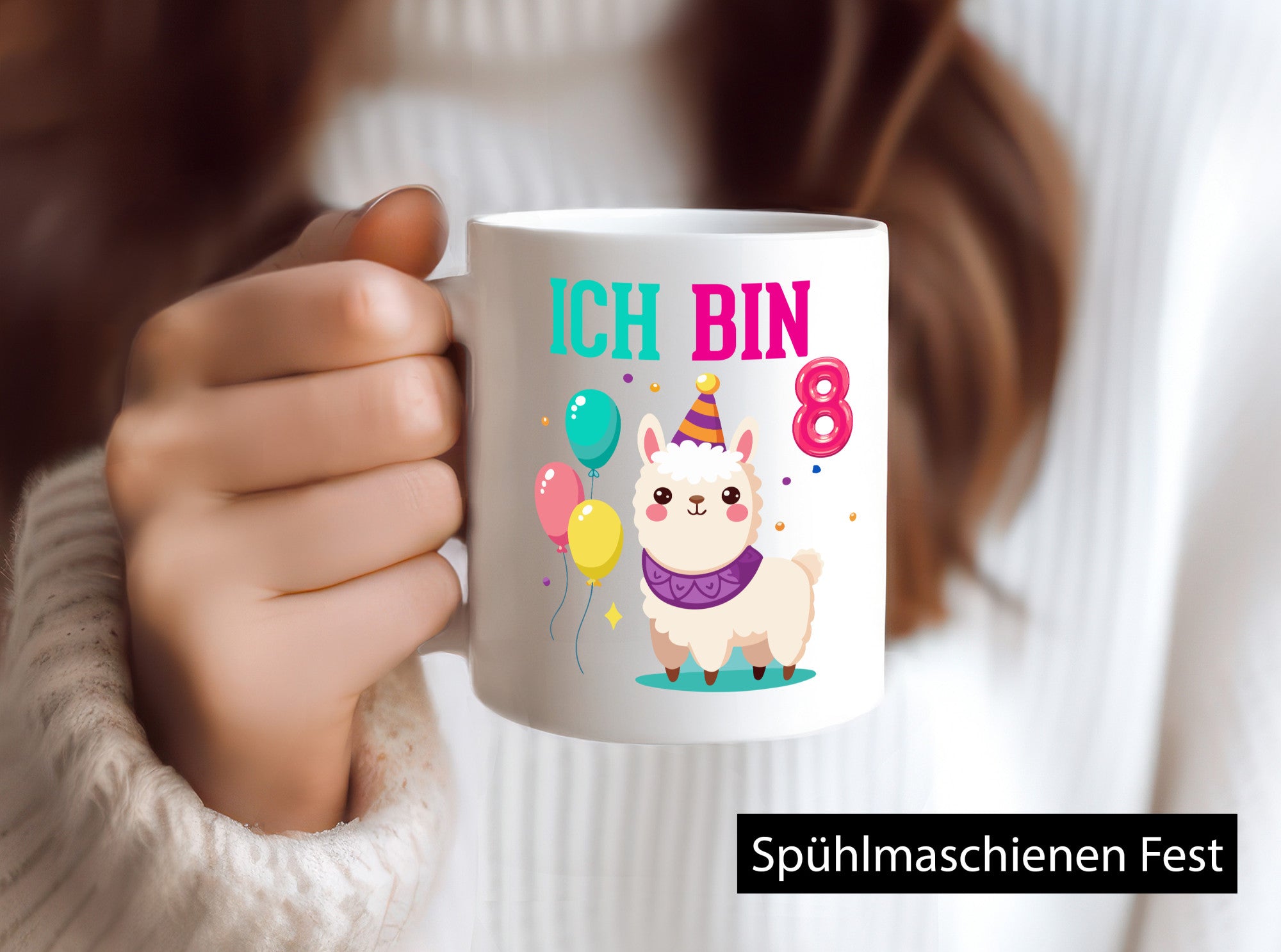 8. Geburtstag | 8 Jahre Lama Alpaka Humor Geschenkidee Tasse