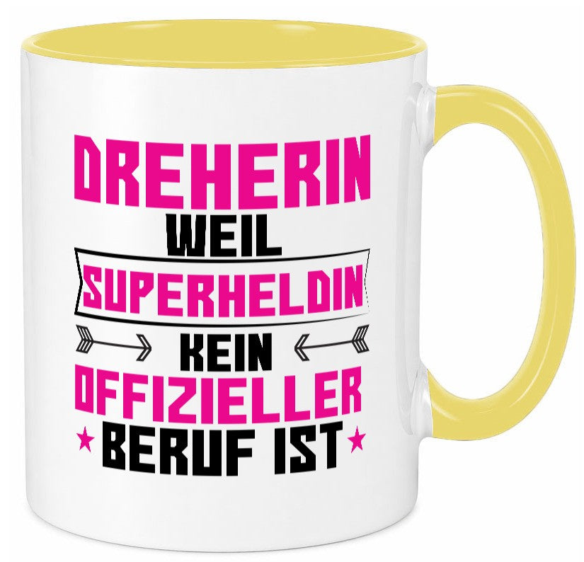 Superheldin Dreherin | Fräser Dreher Humor Geschenkidee Tasse