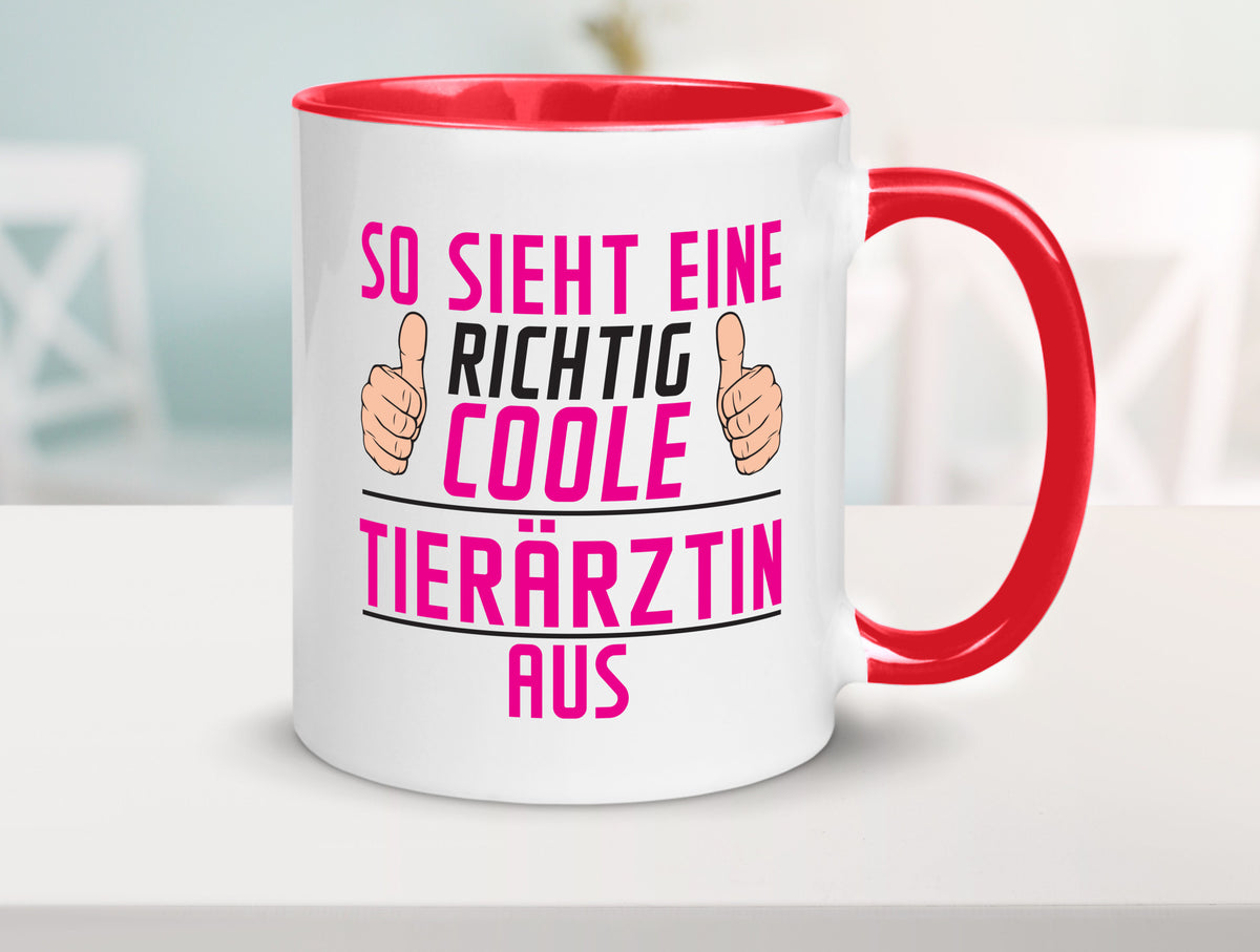 Richtig Coole Tierärztin | Mediziner Tiermedizin lustig Tierliebhaber Humor Tasse
