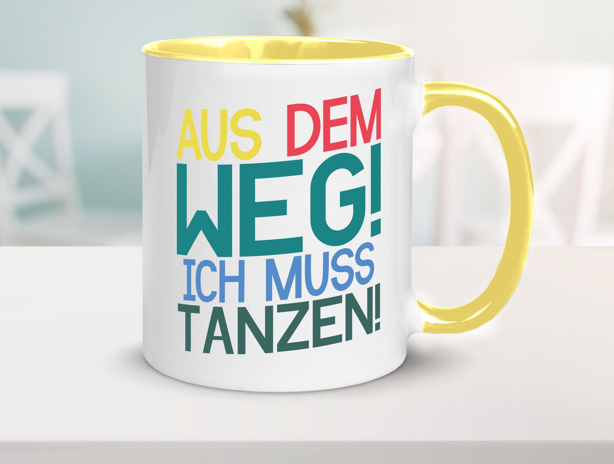 Aus dem Weg ich muss tanzen | Party Rausch Dancen Geschenkidee Humor Tasse
