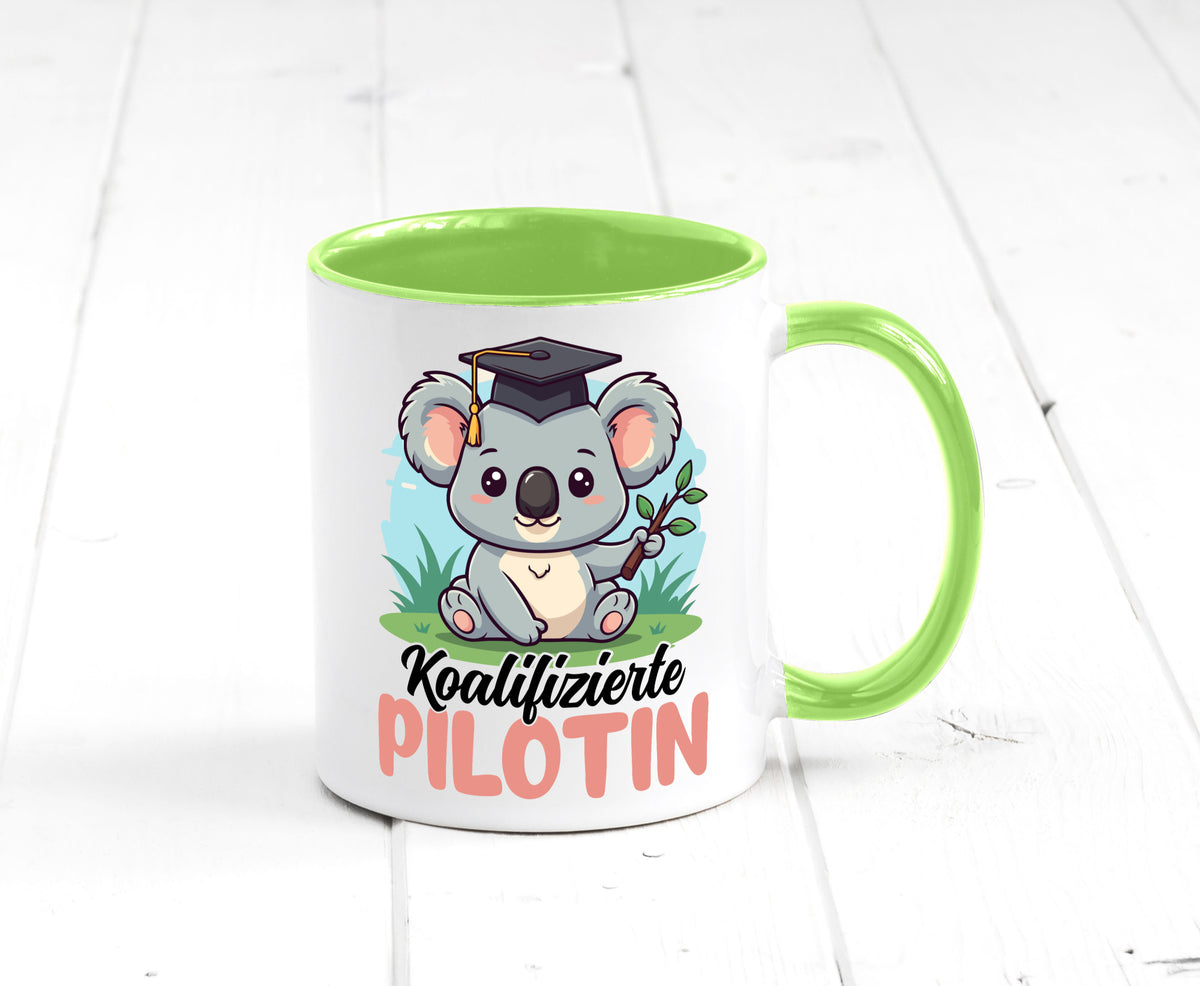 Koalifizierte Pilotin | Definition Piloten lustig Humor Geschenkidee Geschenk Tasse