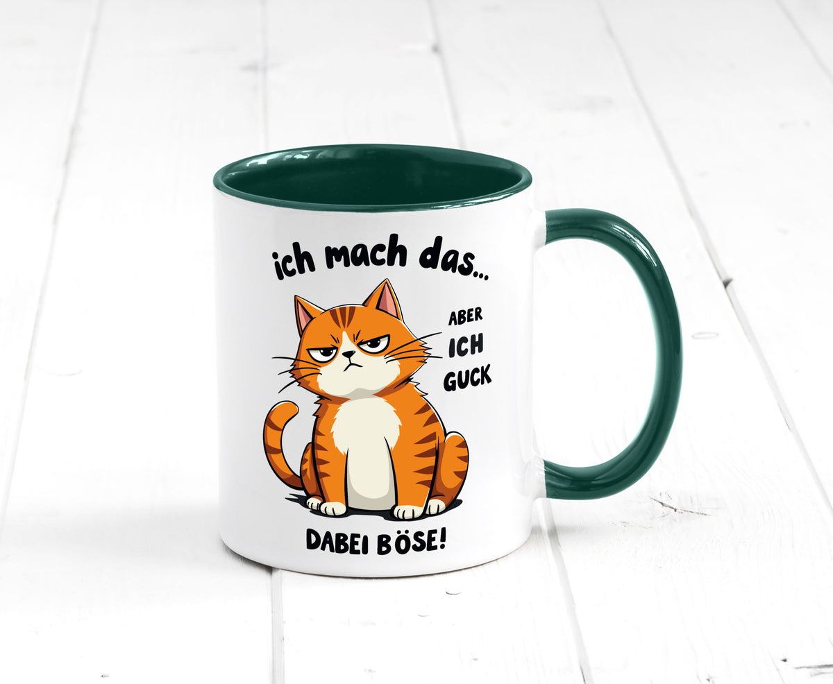 Ich guck dabei Böse | Katze Ironie Geschenk Tierliebhaber Humor lustiger Spruch Tasse