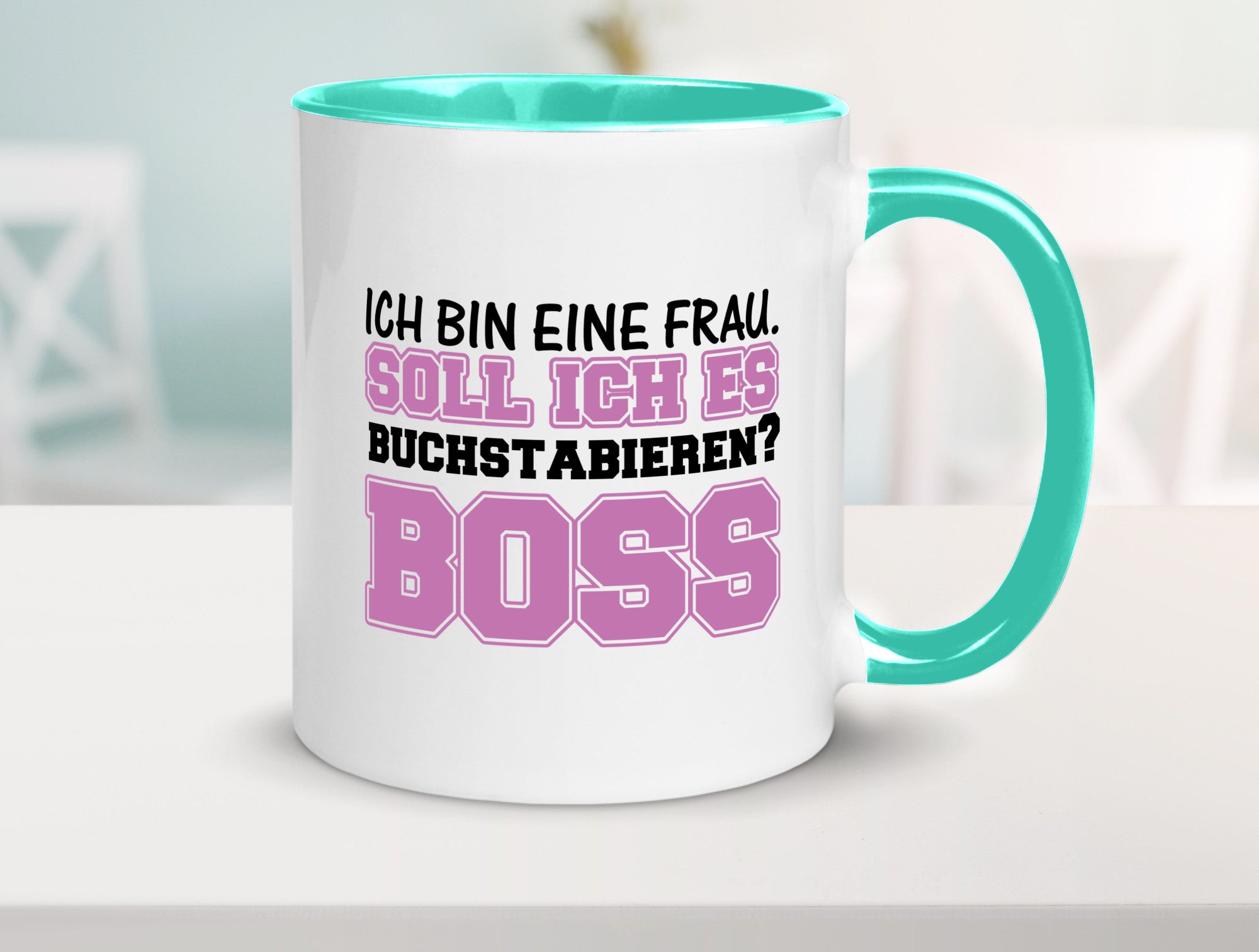 Ich bin der Boss Geschenk Humor Geschenkidee lustiger Spruch Tasse