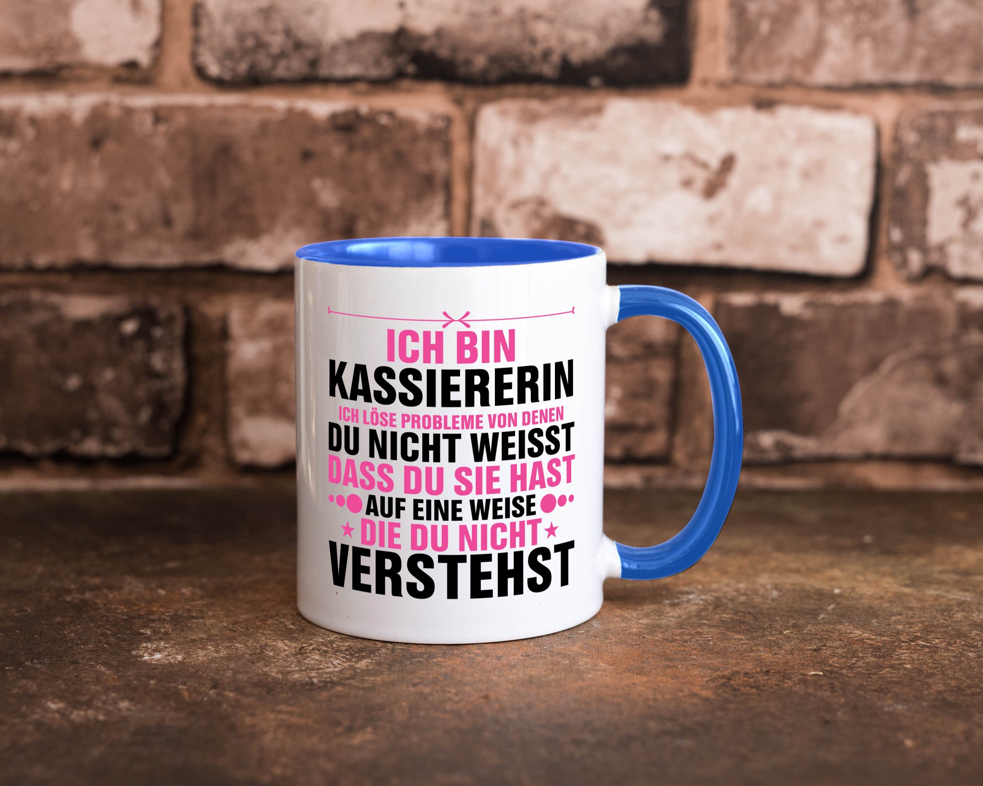 Löse Probleme: Kassiererin v2 lustiger Spruch Geschenk Humor Geschenkidee Tasse