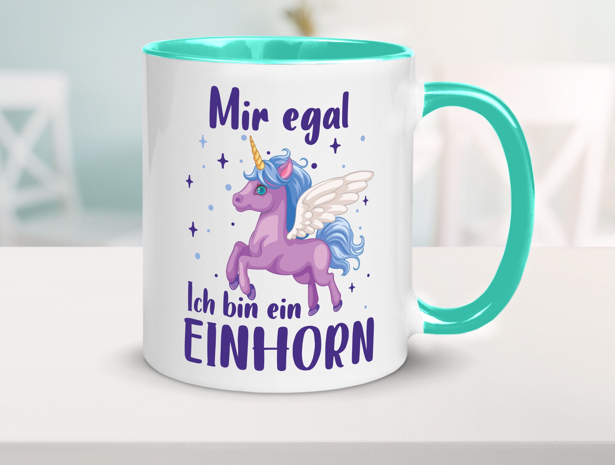 Mir egal, ich bin ein Einhorn | lustig Humor Geschenkidee Geschenk Tasse
