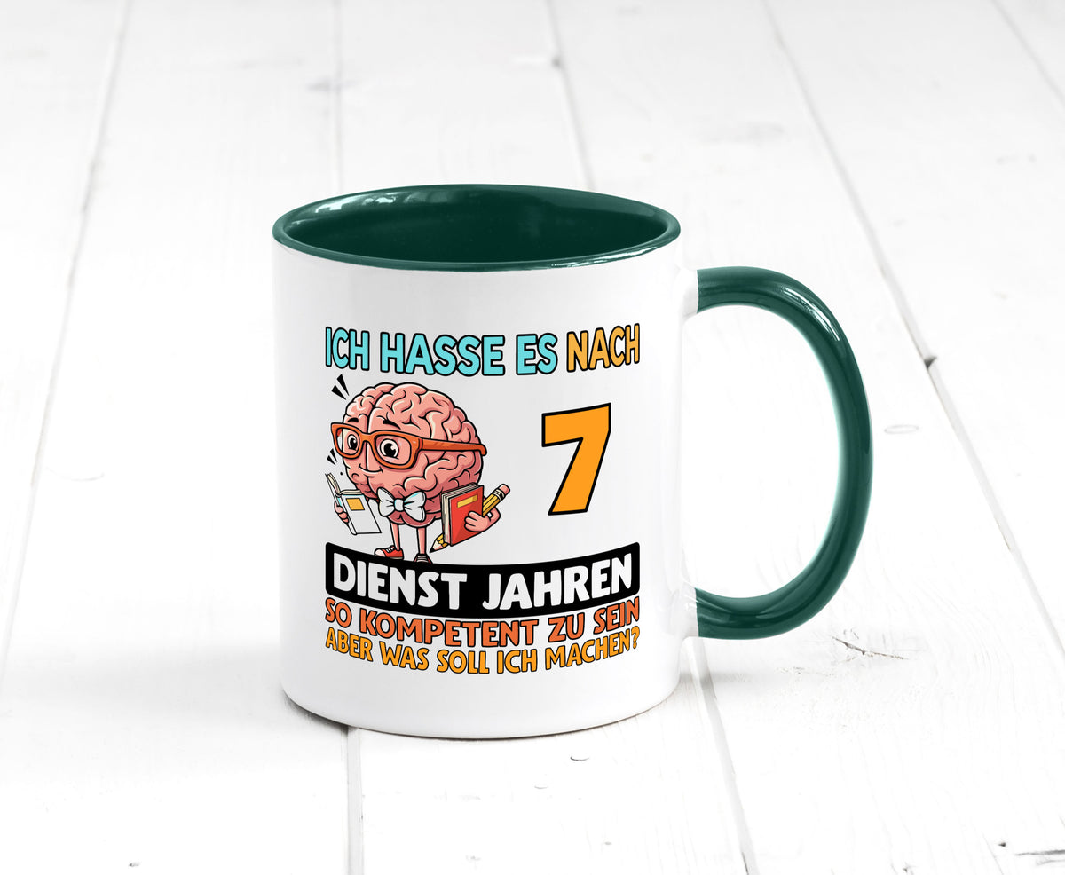 7 Dienstjahre | Arbeit Kompetent lustig Kollegen Büro Geschenk Tasse