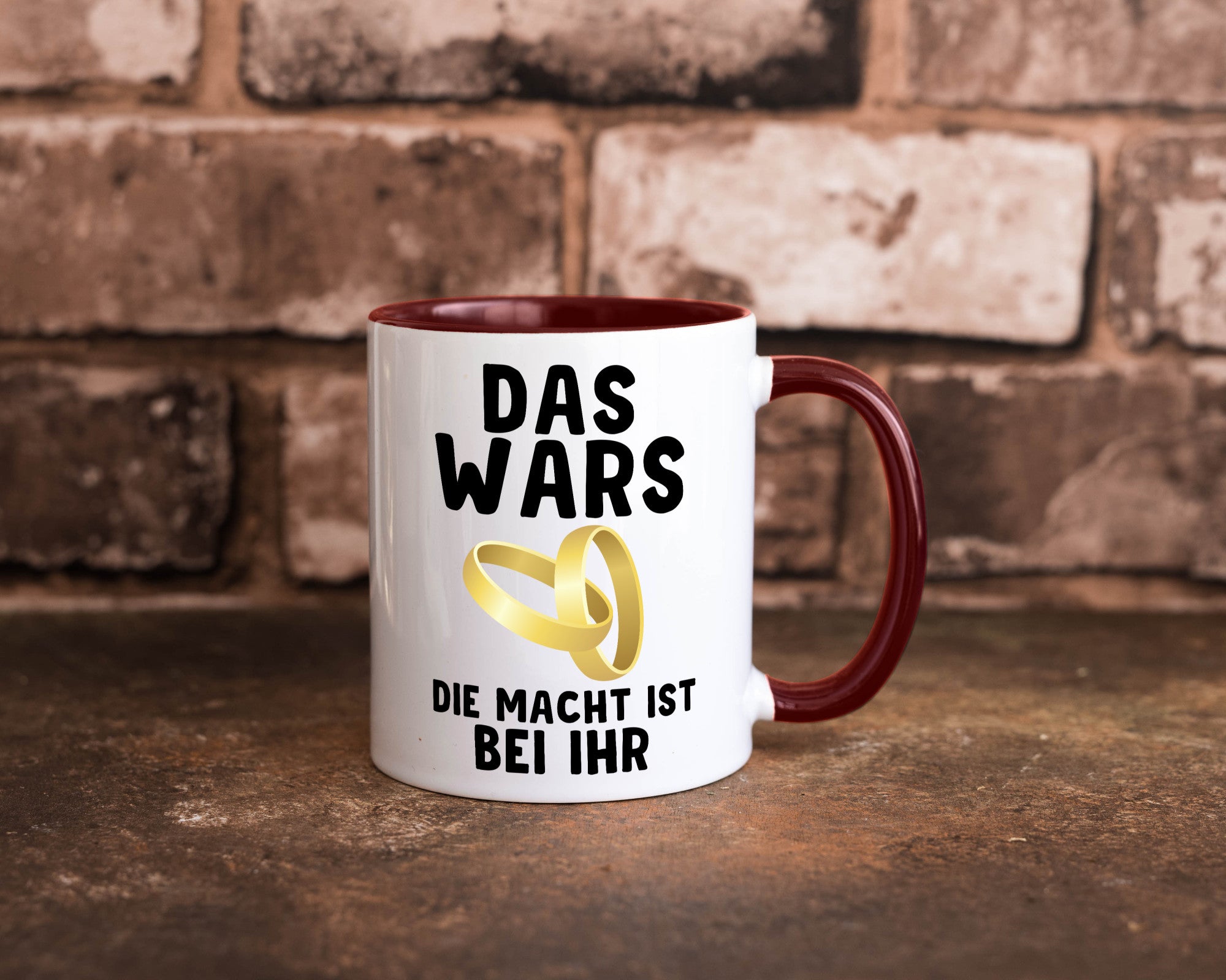 Die macht ist bei ihr | Hochzeit Tasse Ehemann Ehe Geschenk Humor Geschenkidee