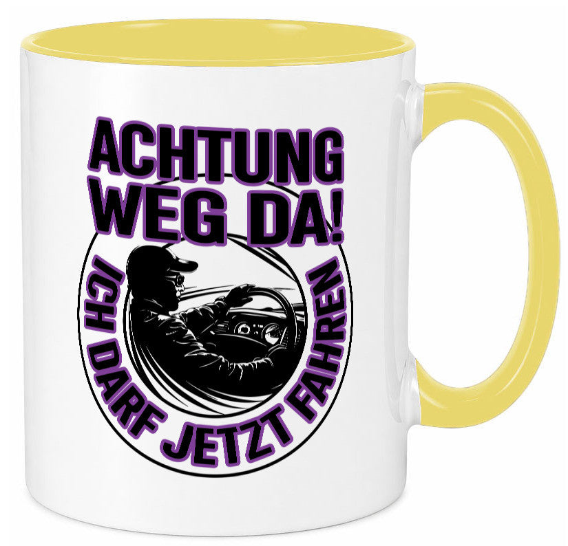 Achtung weg da ich darf jetzt Fahren | Führerschein lustig Humor Geschenkidee