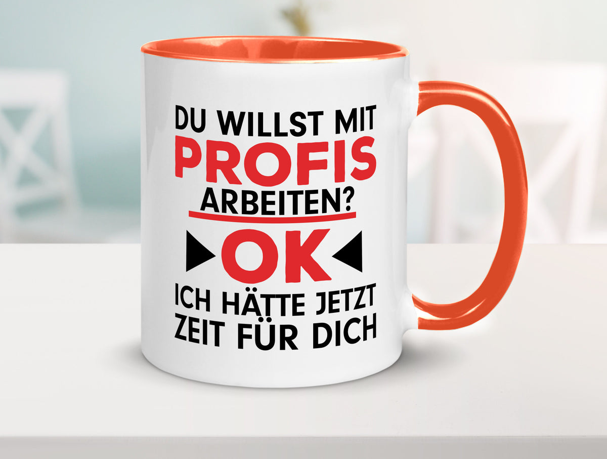 Profi Arbeiter | Arbeit Tasse mit Profis Beruf Geschenk Kollegen Büro lustiger