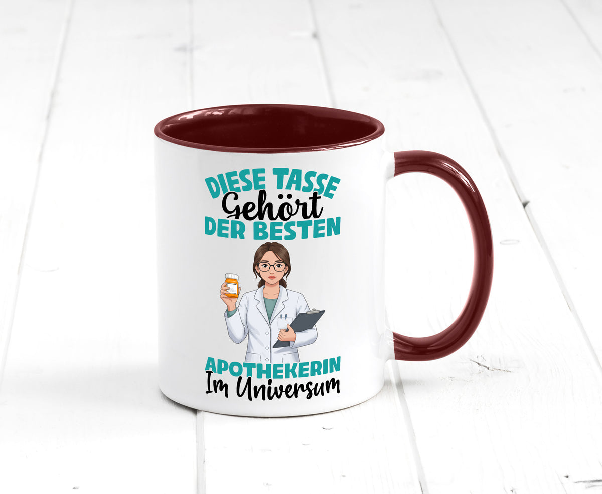 Im Universum: Apothekerin | Apotheke Pharmazie lustiger Spruch Geschenk Humor Tasse