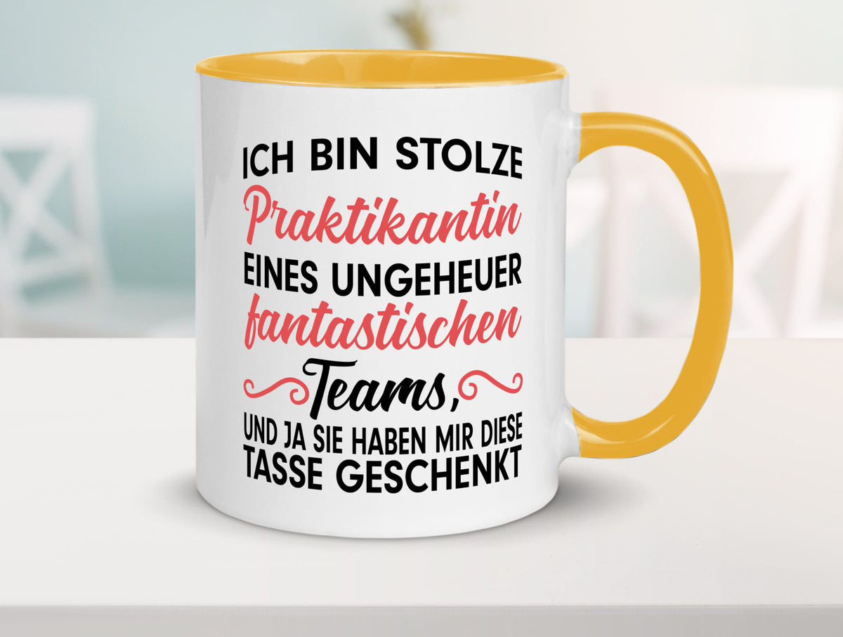 Stolze Praktikantin | Arbeitswelt Tasse Praktikum Geschenk Arbeit Kollegen Büro