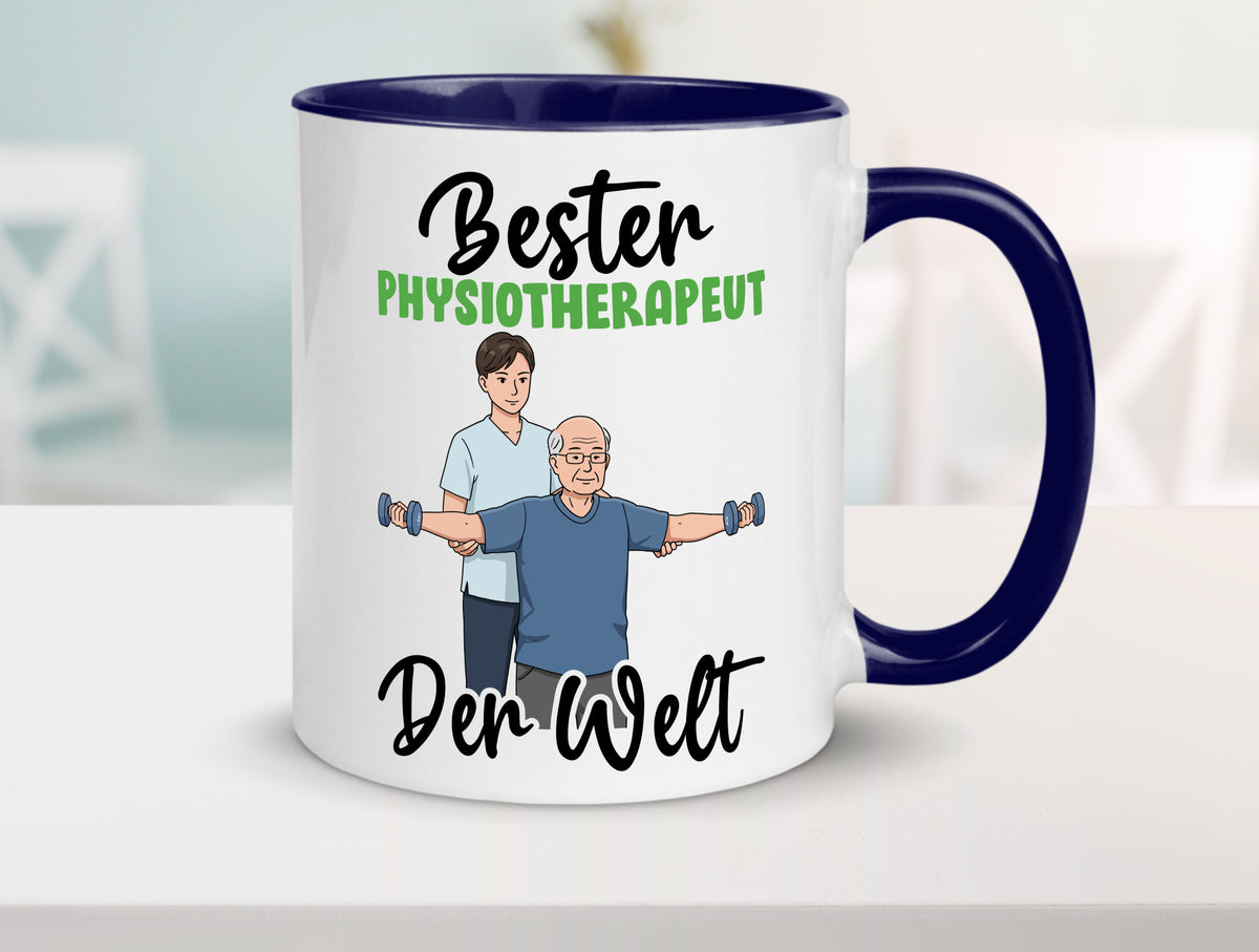Bester Physiotherapeut v3 Geschenk Humor Geschenkidee lustiger Spruch Tasse