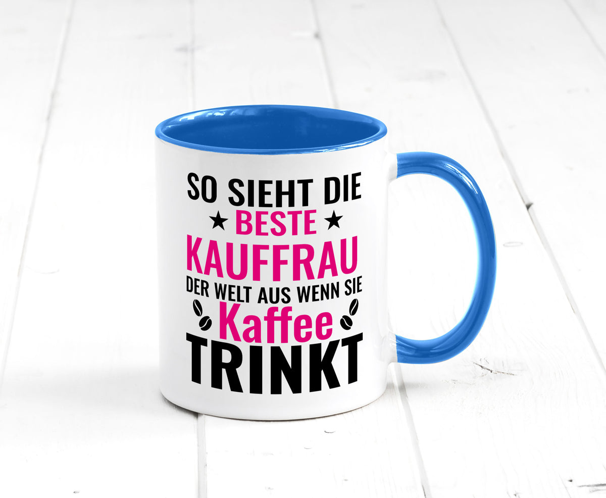 Kaffee trinkt: Kauffrau | Kauffrauen lustiger Spruch Geschenk Humor Tasse