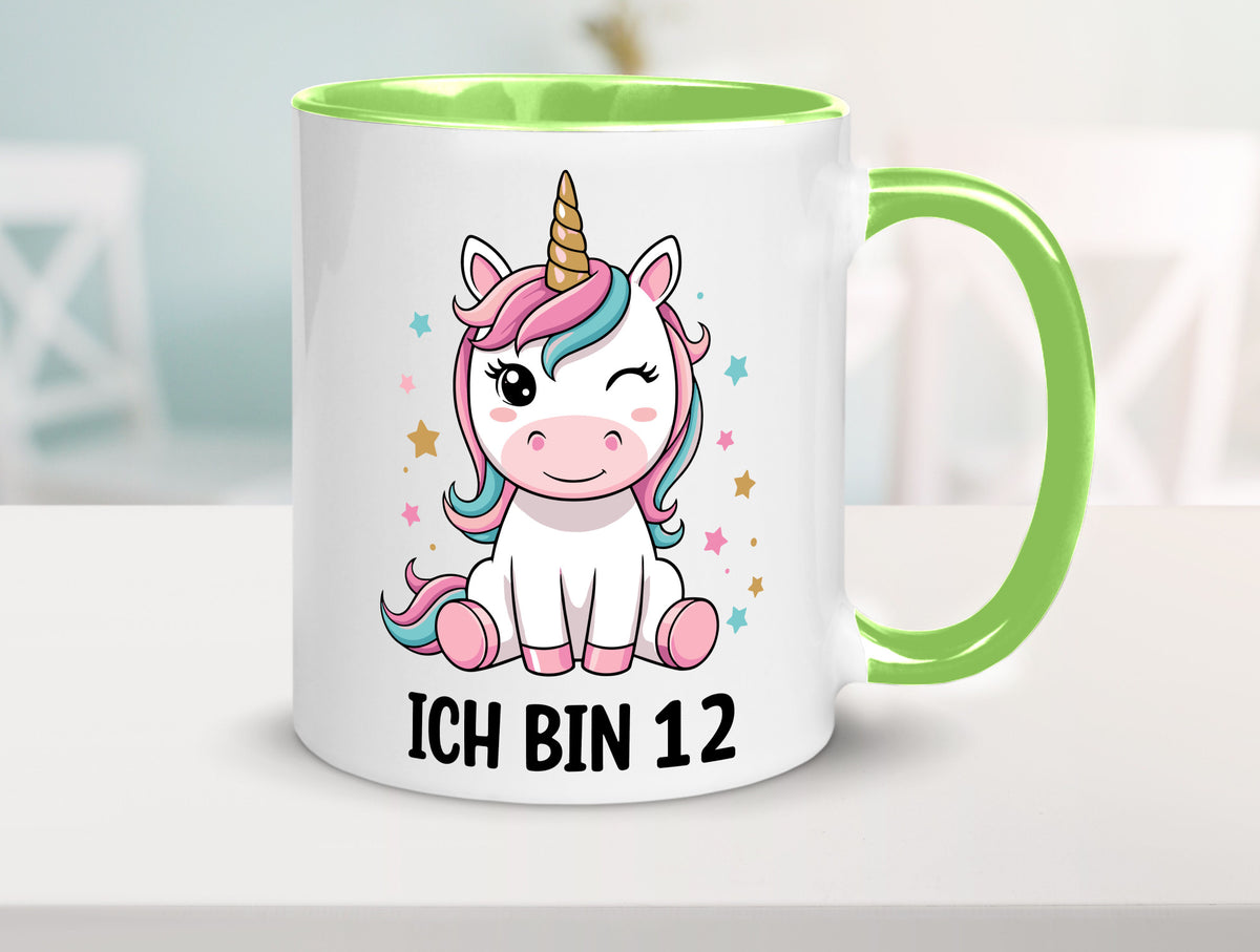 12. Geburtstag | 12 Jahre Einhorn Mädchen lustig Geschenkidee Geschenk Tasse