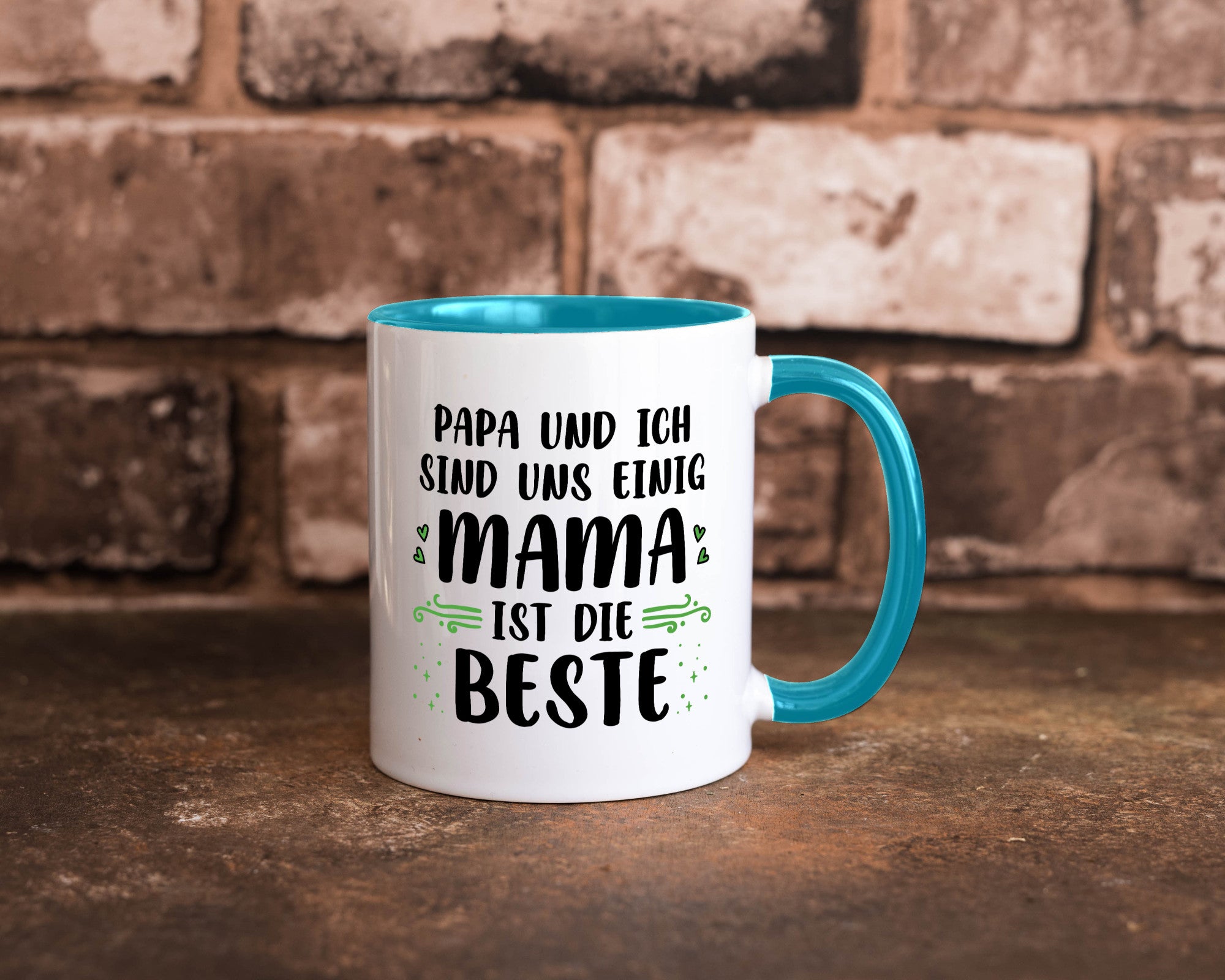 Papa und ich sind uns einige Mama ist die beste | Muttertag Geschenk Familie