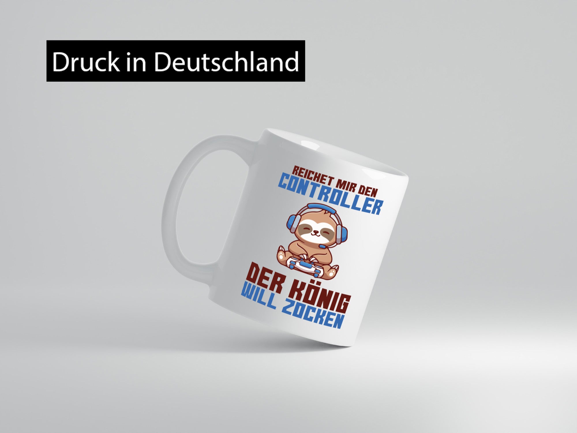 Der König will zocken | Faultier Gamerkönig Faulpelz Geschenk Tierliebhaber