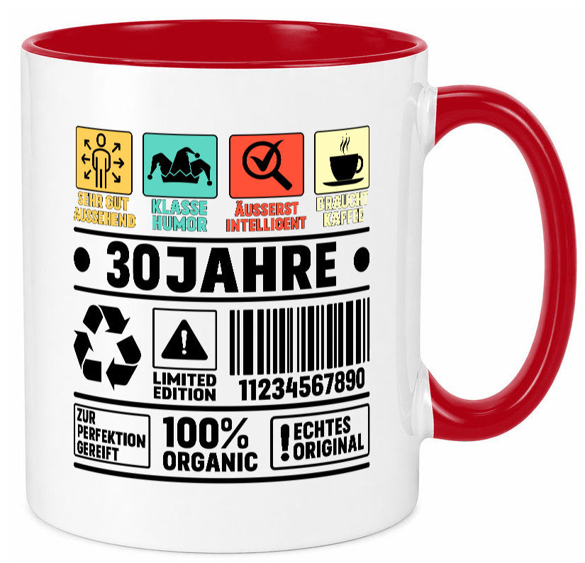 30. Geburtstag | 30 Jahre Humor Limited Edition Geschenk Geschenkidee lustiger