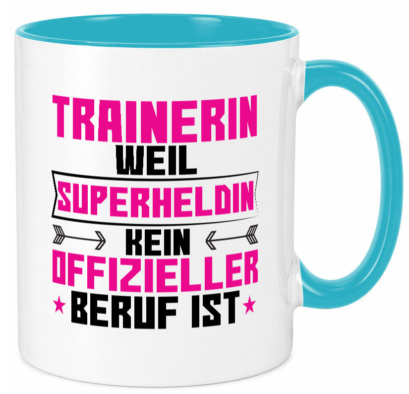 Superheldin Trainerin | Sportverein Humor Geschenkidee Tasse