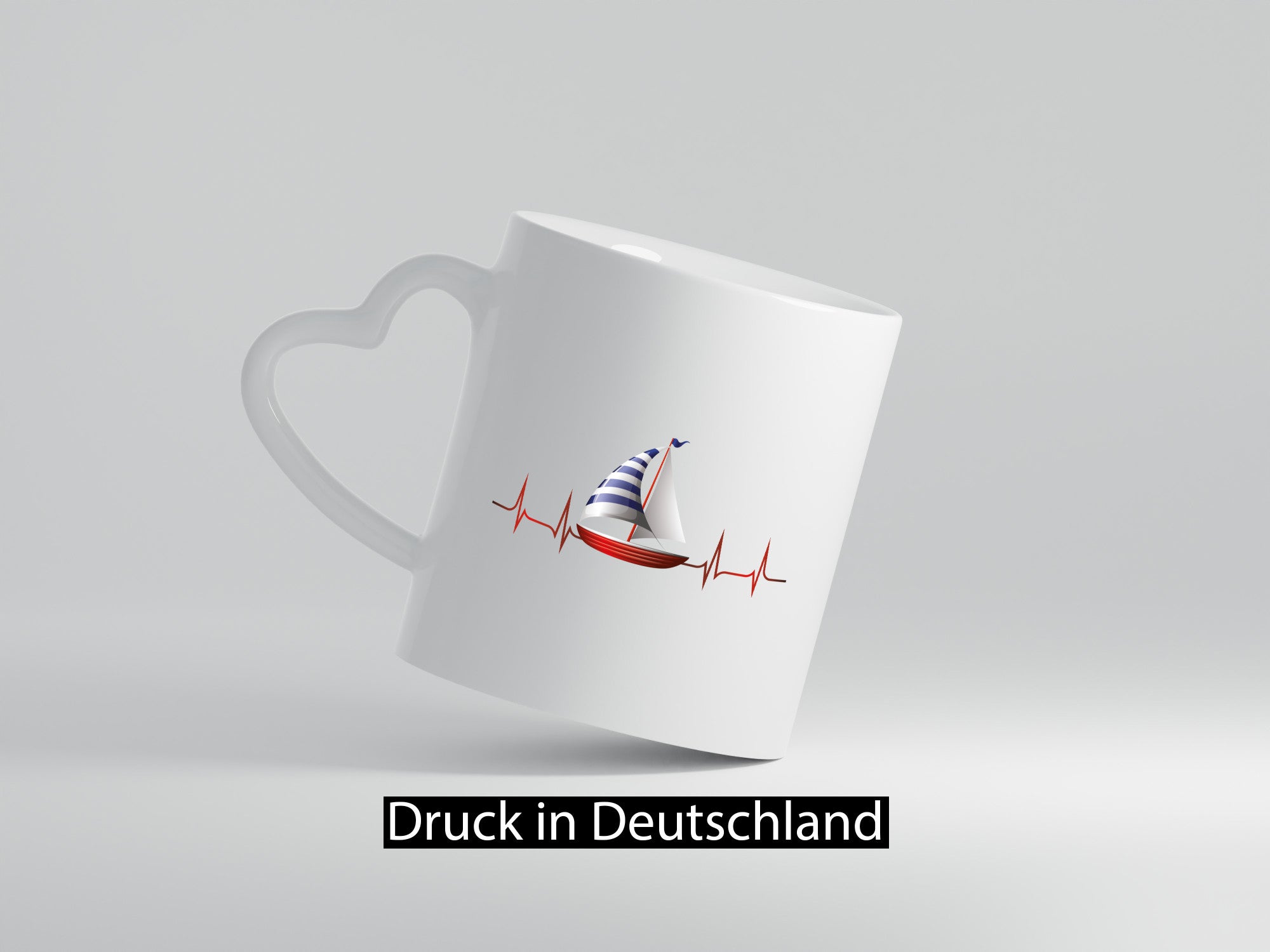 Segelboot Herzschlag | Segler segeln Boot Kapitän Geschenk Humor Geschenkidee