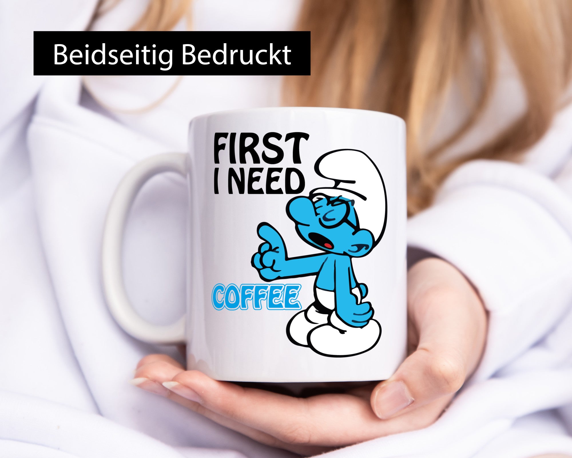 I need a Coffee v2 lustiger Spruch Geschenk Humor Geschenkidee Tasse