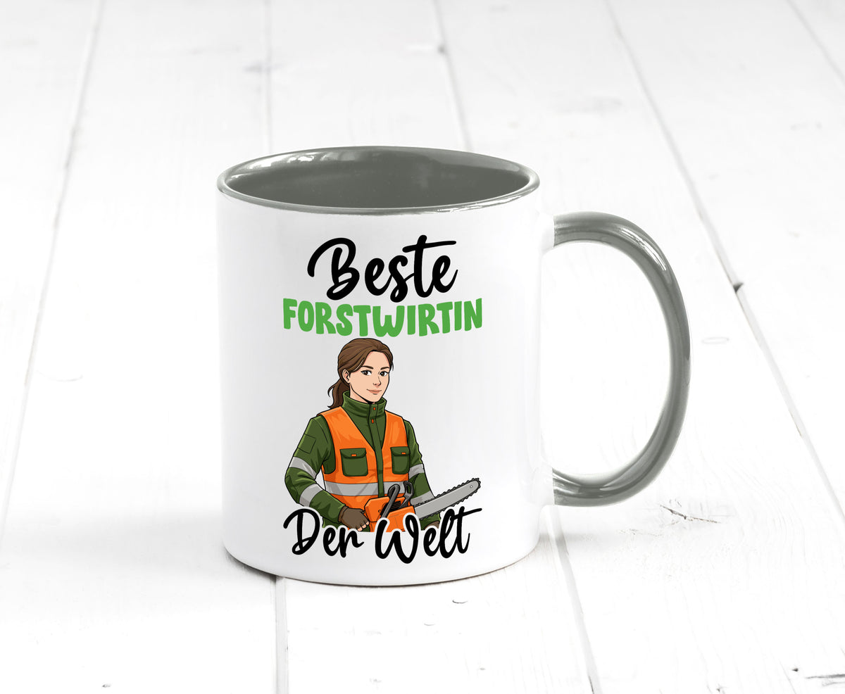 Beste Forstwirtin | Forst Wirtin v2 lustig Humor Geschenkidee Geschenk Tasse