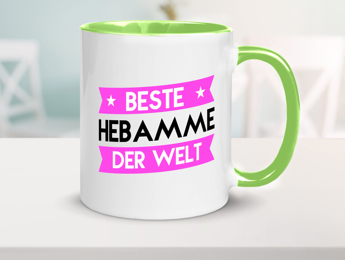 Beste Hebamme | Geburtshilfe lustiger Spruch Geschenk Humor Geschenkidee Tasse