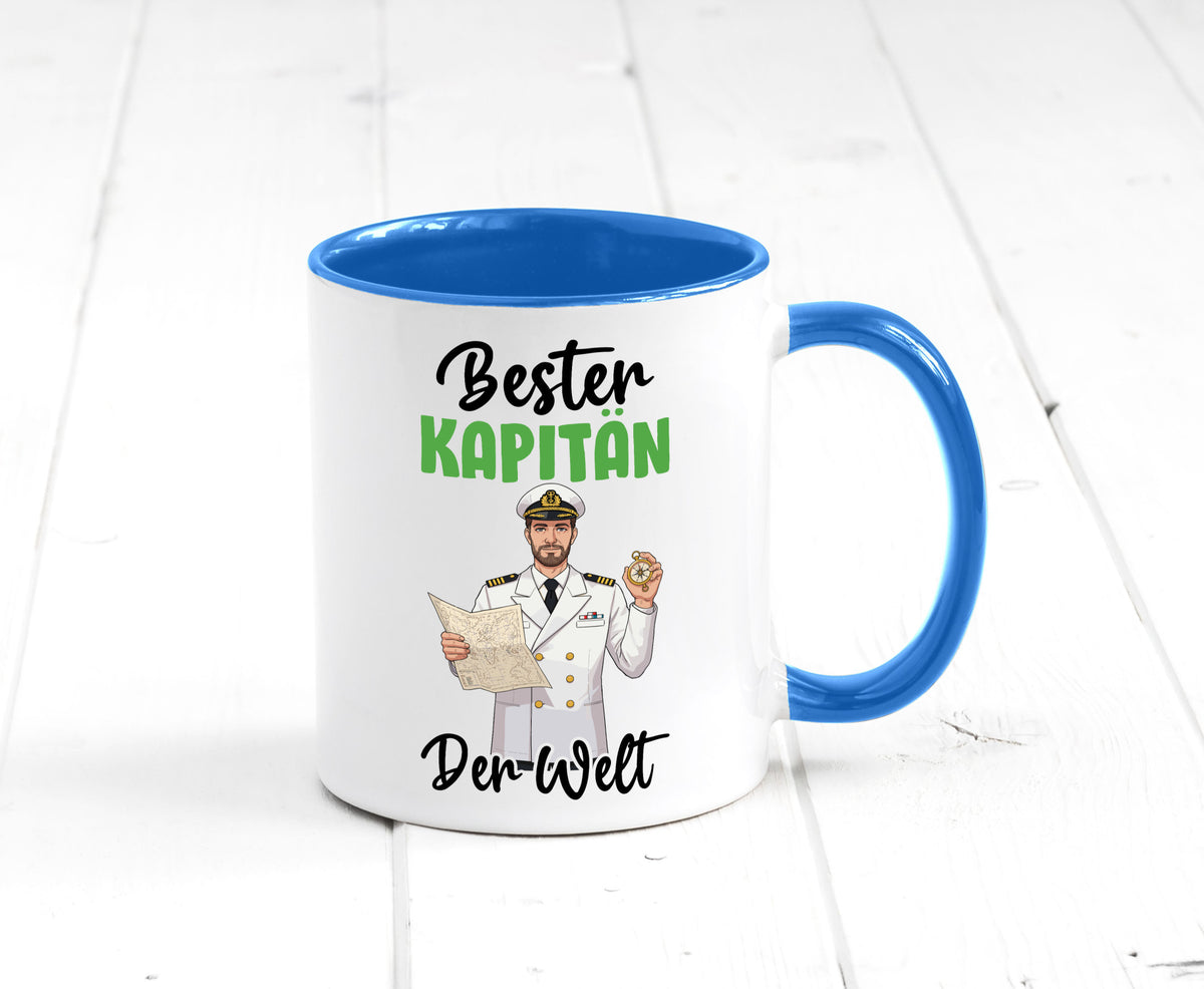 Bester Kapitän | Schiffskapitän Schiff v2 Geschenk Humor Geschenkidee lustiger Tasse